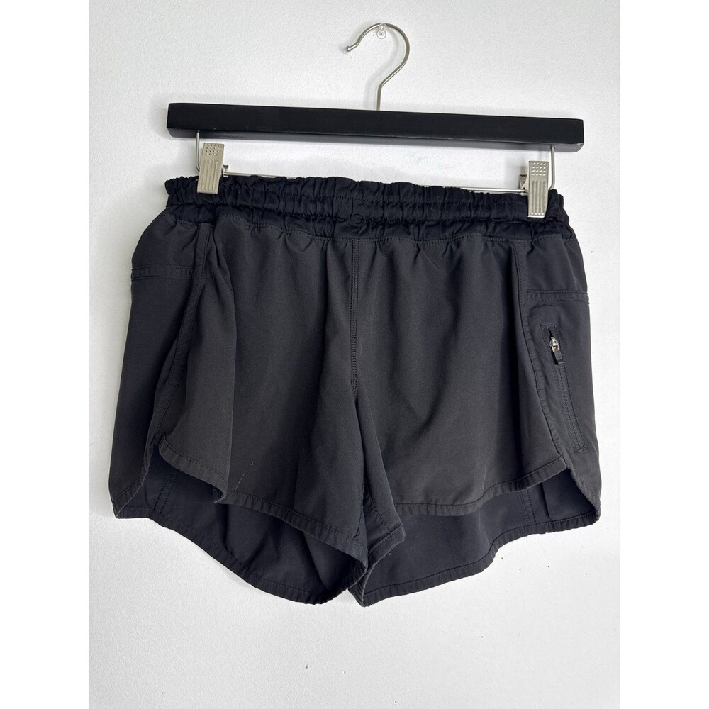 Lululemon Black Running Shorts Women’s Size 6/8 Zip Pocket Athletic Lined